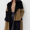French Connection Buona Colour Block Teddy Coat