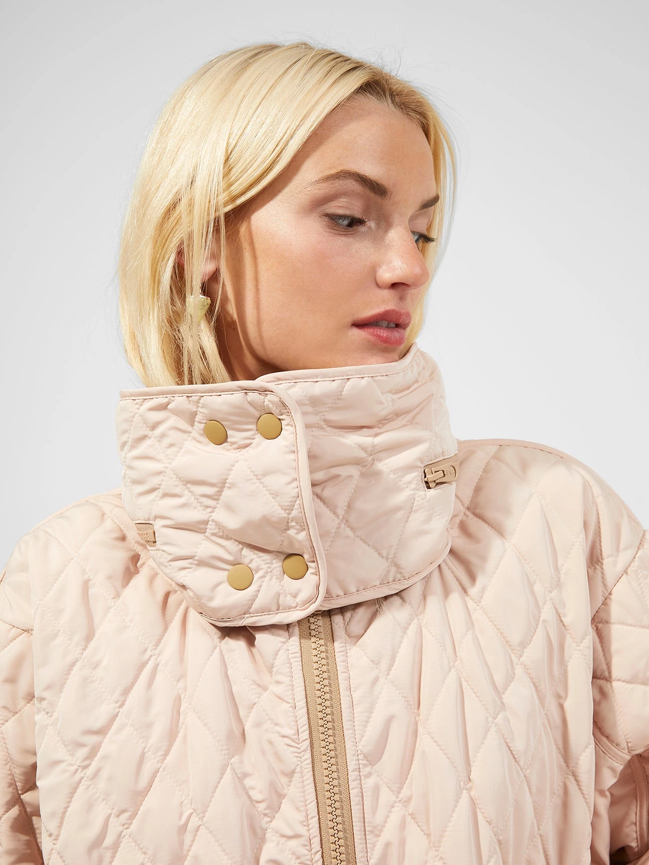 French Connection Arai Recycled Quilted Colour-Block Coat 8 French Connection Arai Recycled Quilted Colour-Block Coat