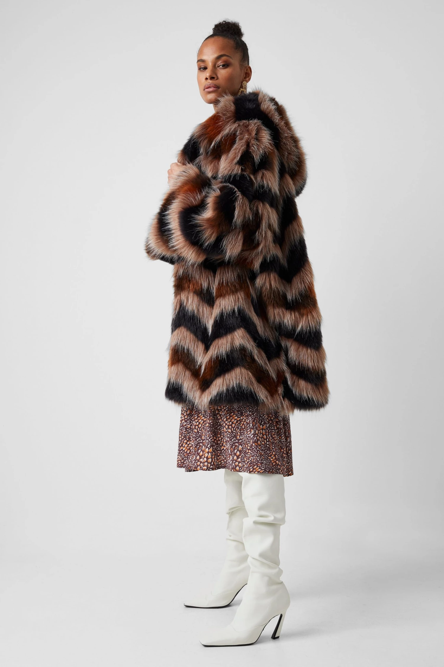French Connection Dallow Faux Fur Hooded Coat Sale 6 French Connection Dallow Faux Fur Hooded Coat Sale