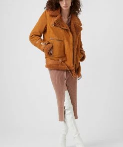 French Connection Favosi Shearling Coat Coats & Jackets