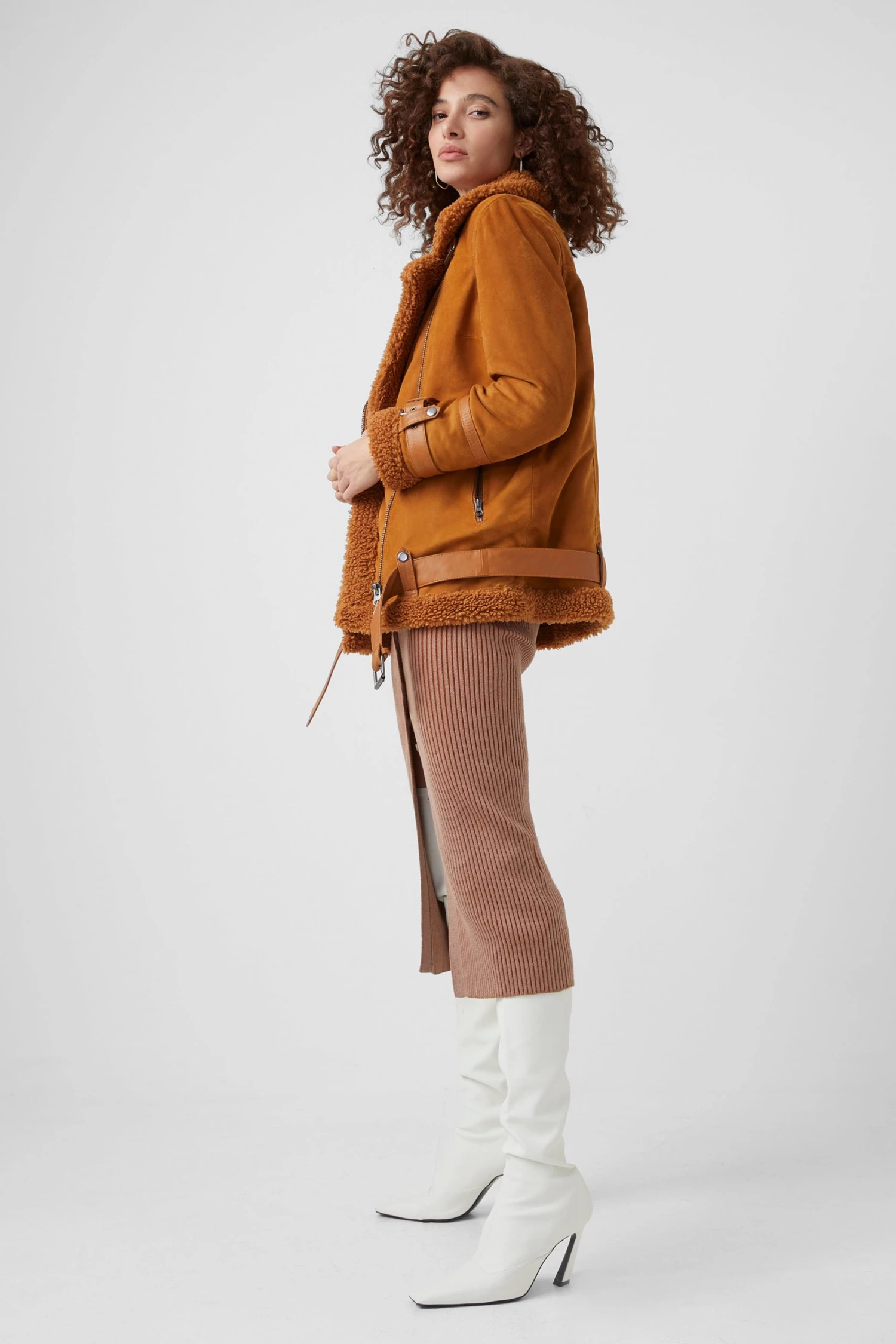 French Connection Favosi Shearling Coat Coats & Jackets 6 French Connection Favosi Shearling Coat Coats & Jackets