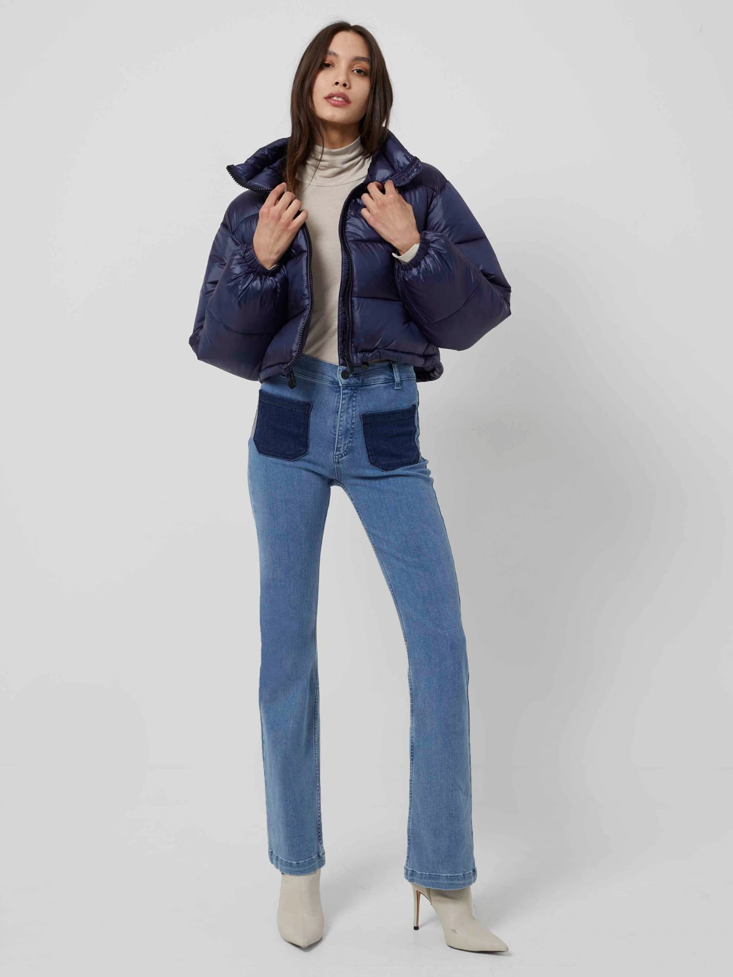 French Connection Short Metallic Puffa Jacket 4 French Connection Short Metallic Puffa Jacket