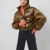 French Connection Short Metallic Puffa Jacket