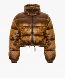 French Connection Short Metallic Puffa Jacket