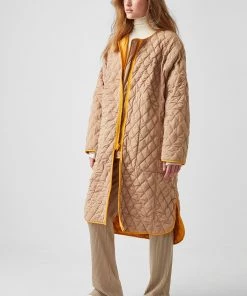 French Connection Aris Quilt Reversible Coat Sale