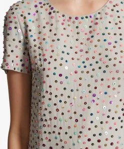 French Connection Rainbow Jewel Embellished Dress