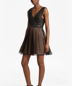 French Connection Last Chance To Buy Florence Lace And Faux Leather Dress