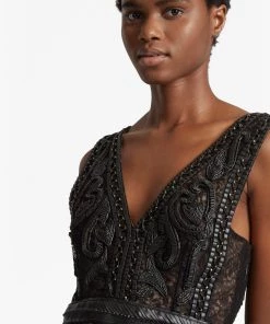 French Connection Last Chance To Buy Florence Lace And Faux Leather Dress