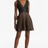 French Connection Last Chance To Buy Florence Lace And Faux Leather Dress