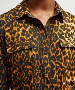 French Connection Animal Print Shirt Dress Last Chance To Buy