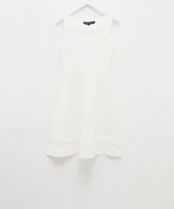 French Connection Kai Crepe Knit Fit And Flare Dress