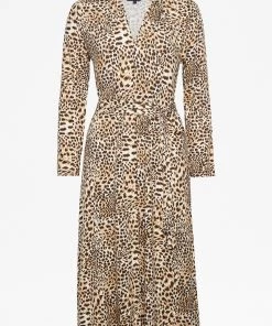 French Connection Animal Print Slinky Jersey Dress