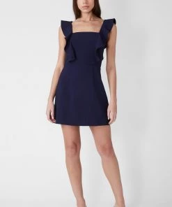 French Connection Whisper Ruffle Mini Dress Dresses