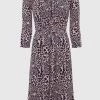 French Connection Animal Meadow Jersey V Neck Dress