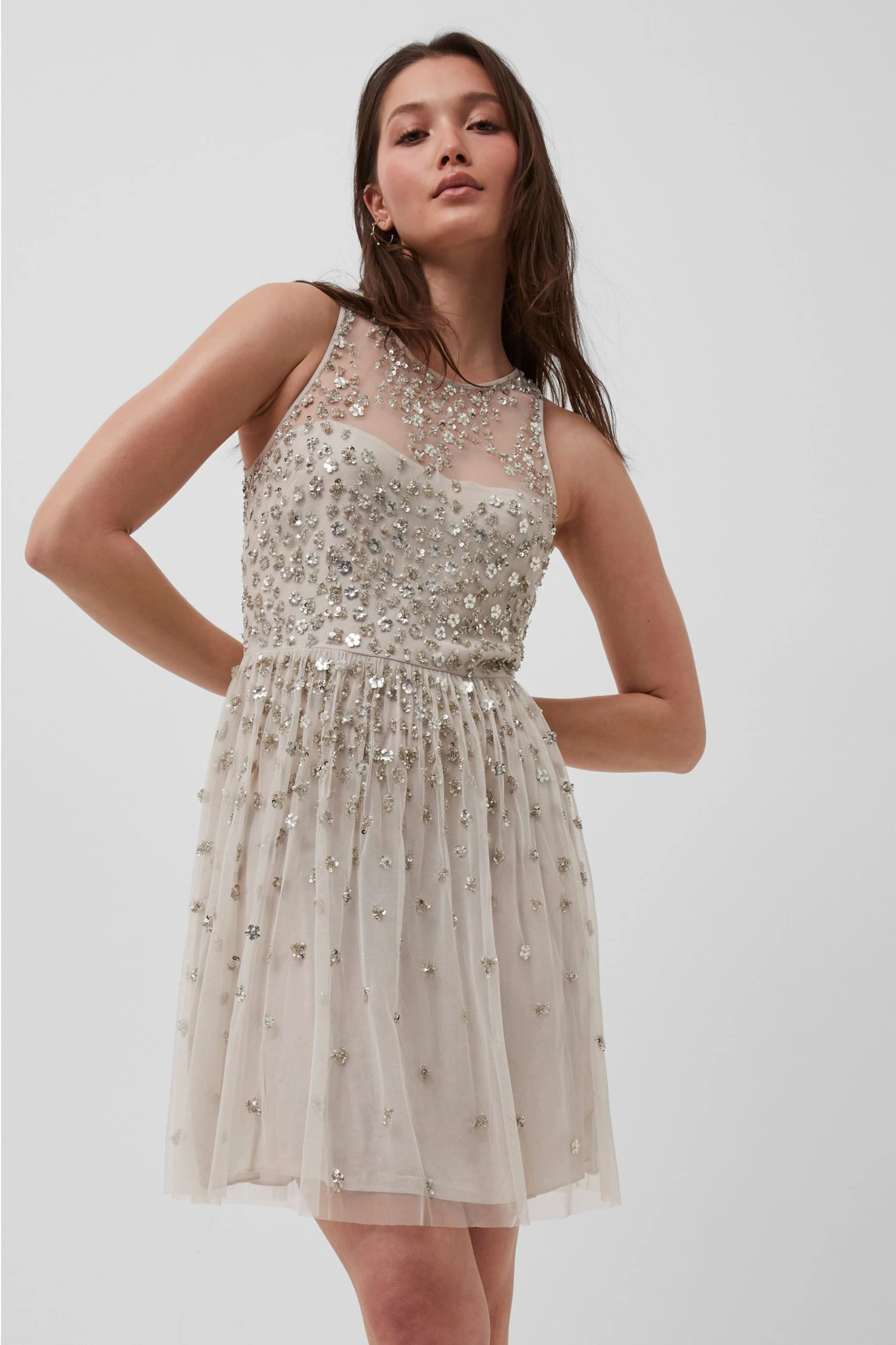 French Connection Elin Embellished Sleeveless Dress Sale 3 French Connection Elin Embellished Sleeveless Dress Sale