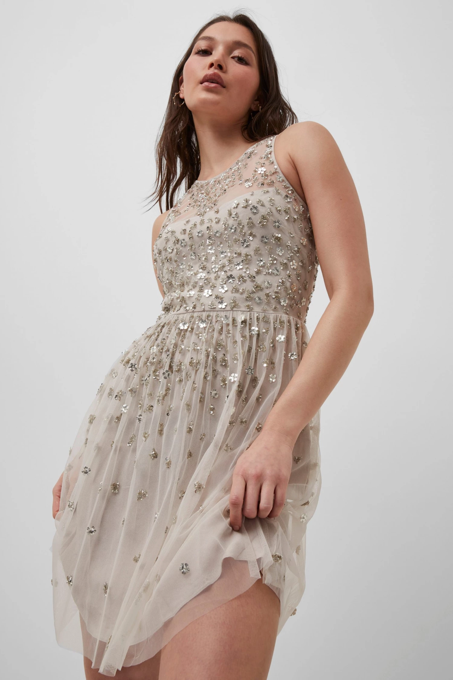 French Connection Elin Embellished Sleeveless Dress Sale 5 French Connection Elin Embellished Sleeveless Dress Sale