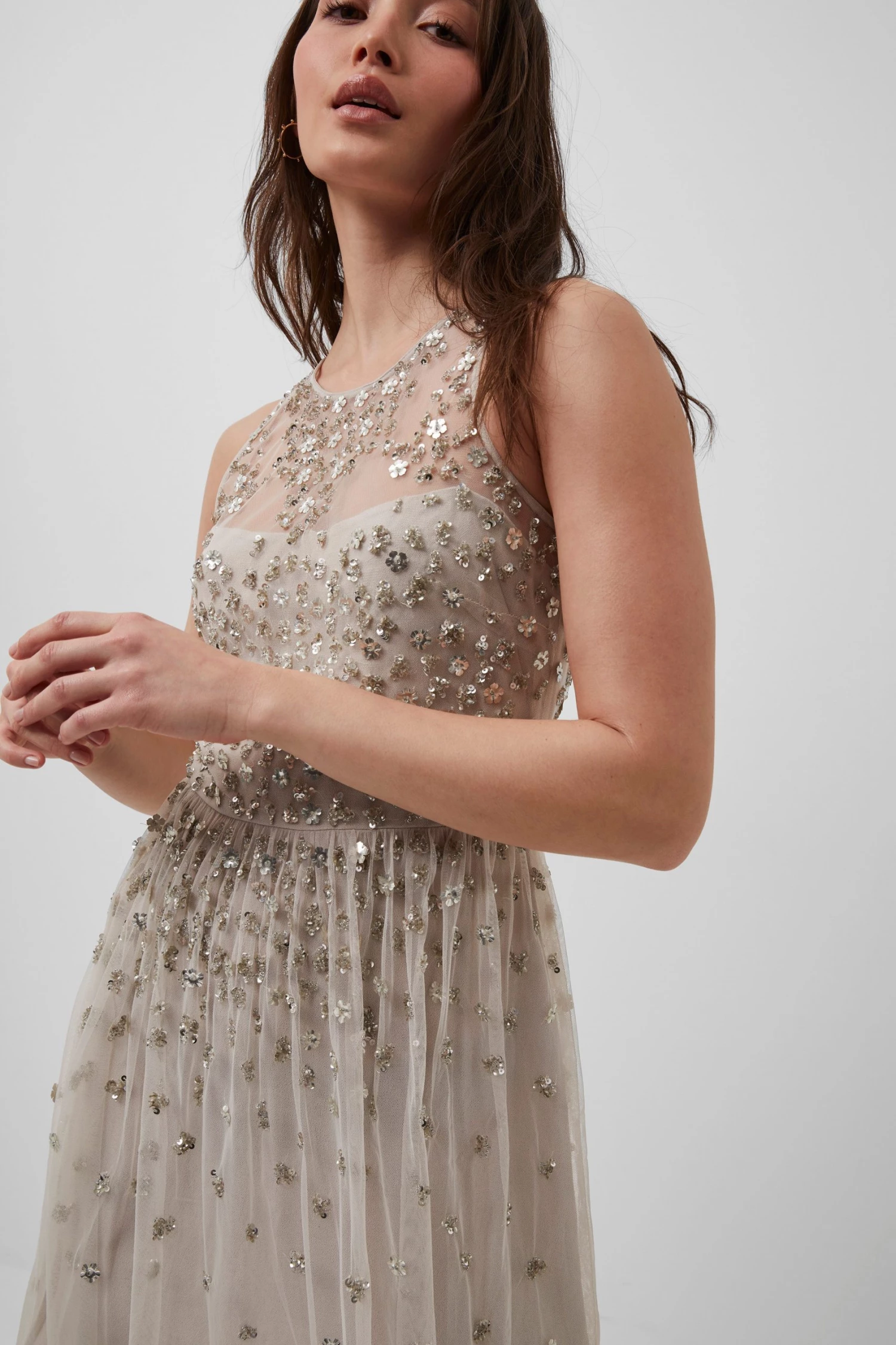 French Connection Elin Embellished Sleeveless Dress Sale 6 French Connection Elin Embellished Sleeveless Dress Sale