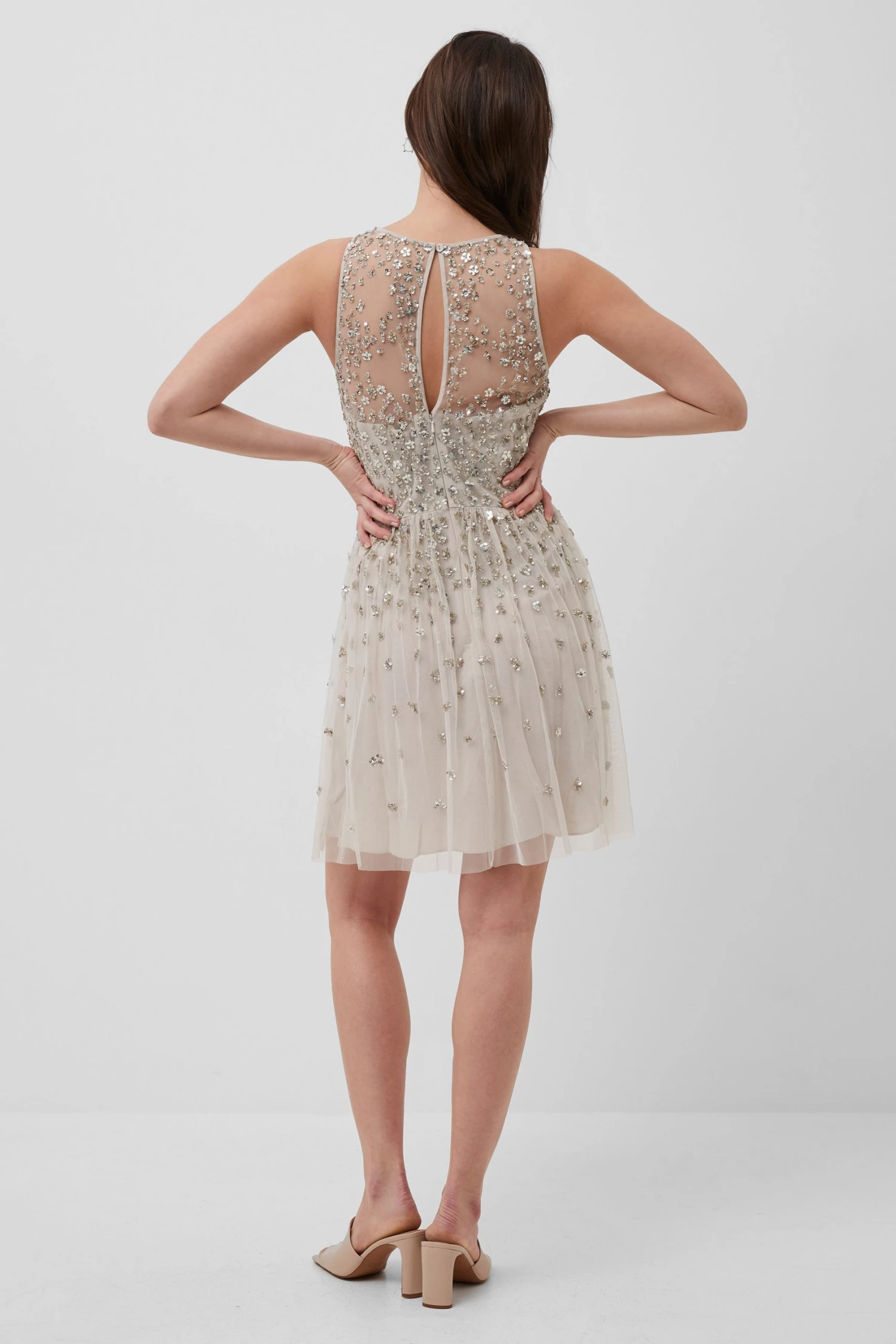 French Connection Elin Embellished Sleeveless Dress Sale 8 French Connection Elin Embellished Sleeveless Dress Sale