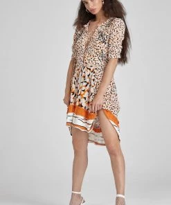 French Connection Ellie Mix Print Dress