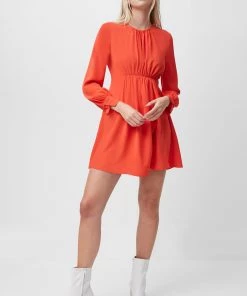 French Connection Sale Emmy Crepe Long Sleeve Dress