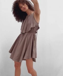 French Connection Dua Drape Halter Neck Dress Sale