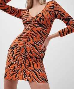 French Connection Last Chance To Buy Thita Tiger Print Bodycon Dress