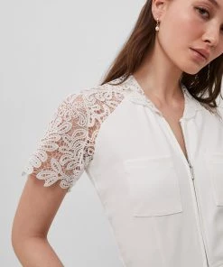 French Connection Simonah Lace Panelled Mini Dress 12 French Connection Simonah Lace Panelled Mini Dress