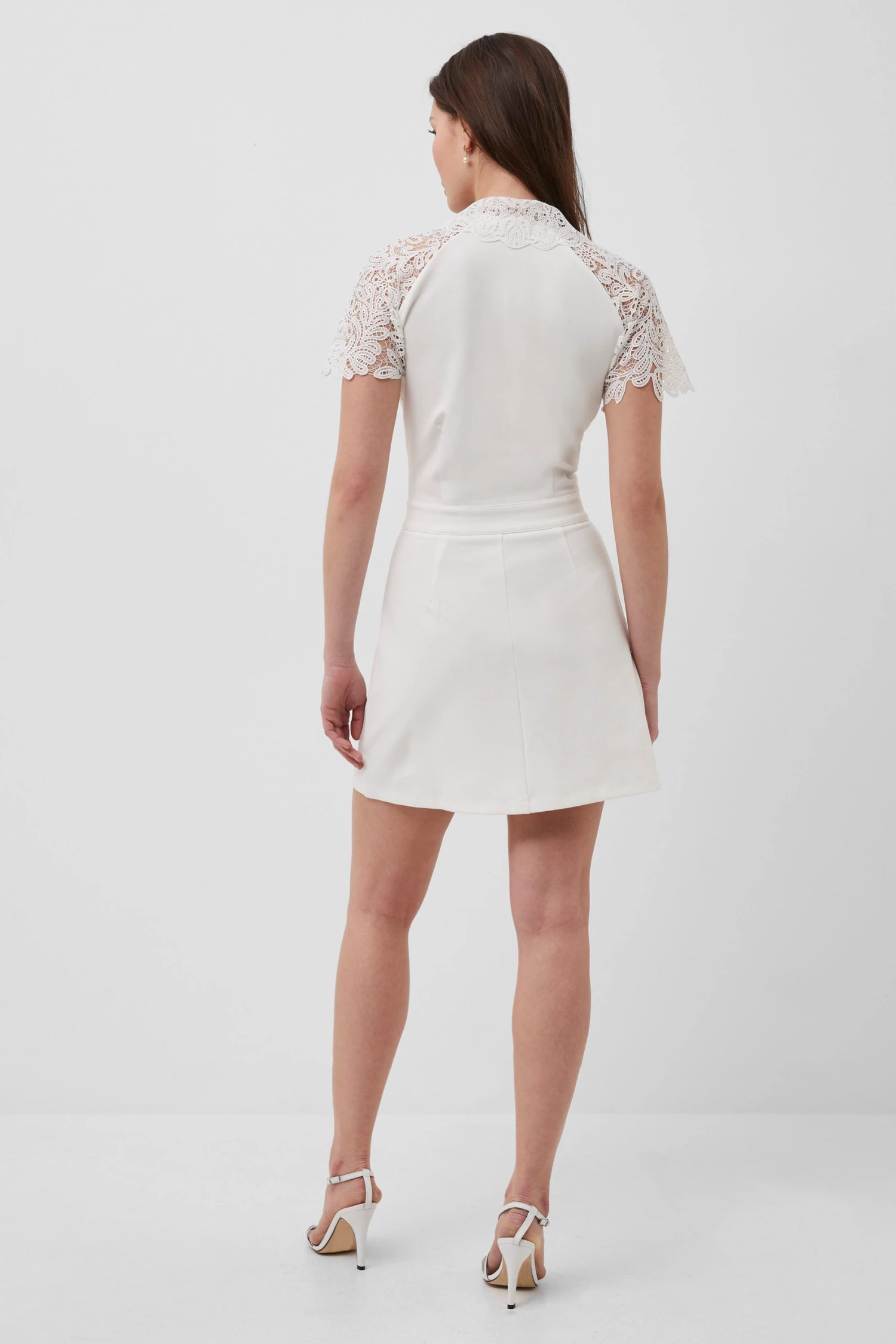 French Connection Simonah Lace Panelled Mini Dress 7 French Connection Simonah Lace Panelled Mini Dress