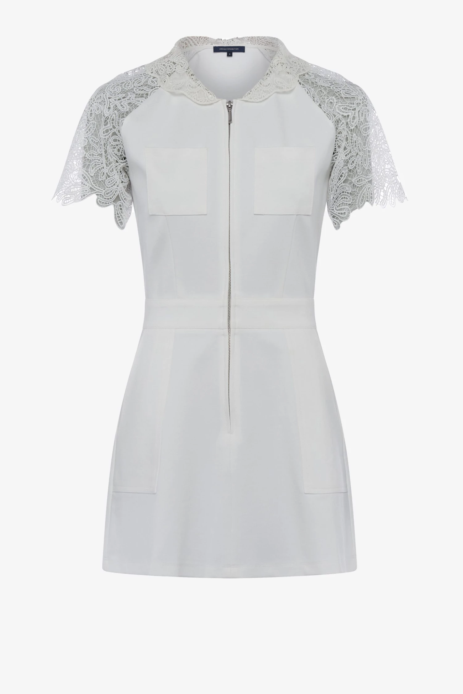 French Connection Simonah Lace Panelled Mini Dress 8 French Connection Simonah Lace Panelled Mini Dress