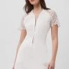 French Connection Simonah Lace Panelled Mini Dress