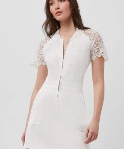 French Connection Simonah Lace Panelled Mini Dress