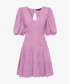 French Connection Birch Gingham Puff Sleeve Dress Sale