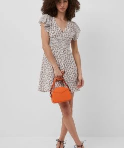 French Connection Aura Drape V-Neck Dress Sale