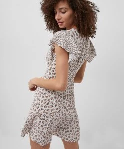 French Connection Aura Drape V-Neck Dress Sale