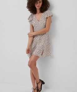 French Connection Aura Drape V-Neck Dress Sale