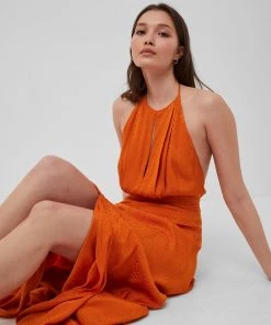 French Connection Sale Dua Drape Keyhole Maxi Dress