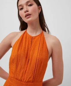 French Connection Sale Dua Drape Keyhole Maxi Dress