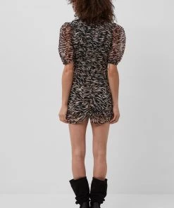 French Connection Iger Crinkle Mix Mini Dress