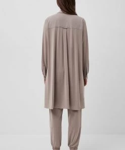 French Connection Renya Cupro Drawstring Shirt Dress Sale