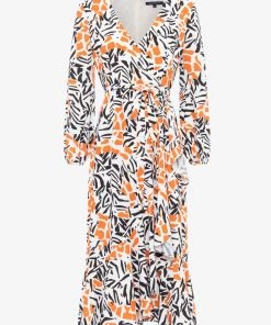 French Connection Last Chance To Buy Afra Verona Drape Midi Dress