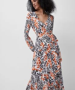 French Connection Last Chance To Buy Afra Verona Drape Midi Dress