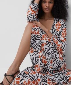 French Connection Last Chance To Buy Afra Verona Drape Midi Dress