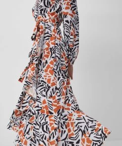 French Connection Last Chance To Buy Afra Verona Drape Midi Dress