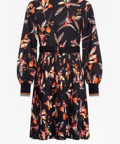 French Connection Elvia Drape Pleated Dress