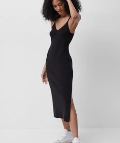 French Connection Last Chance To Buy Lenny Ribbed Knit Midi Dress