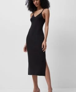 French Connection Last Chance To Buy Lenny Ribbed Knit Midi Dress