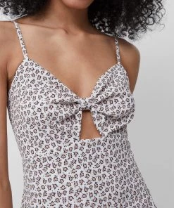 French Connection Aura Ditsy Verona Tie Midi Dress