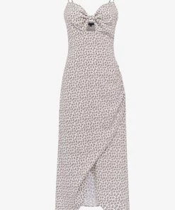 French Connection Aura Ditsy Verona Tie Midi Dress