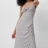 French Connection Aura Ditsy Verona Tie Midi Dress