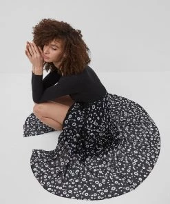 French Connection Doe Mix Jersey Wrap Midi Dress